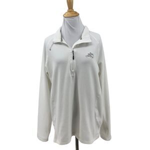 Sunice Sweater Womens L Large White 1/4 Zip Long Raglan Sleeve Mock Neck Stretch